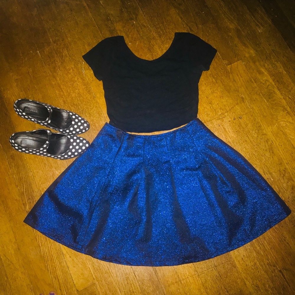 blue sparkly skirt from Francesca’s